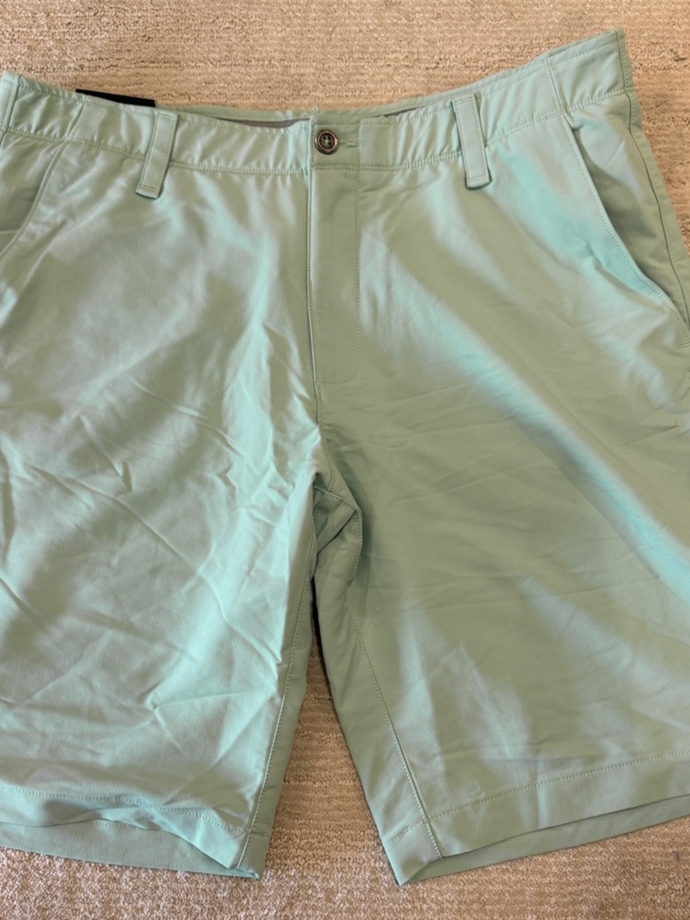 Under Armour Light Mint Green Flat Front Shorts